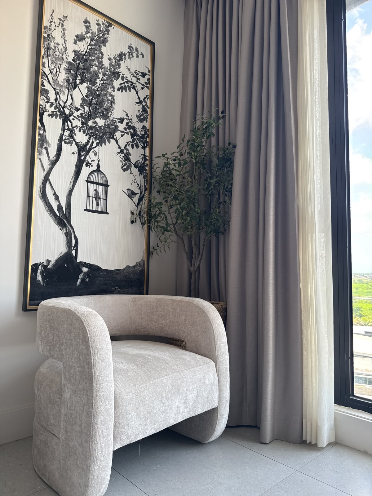 Window-side seating nook