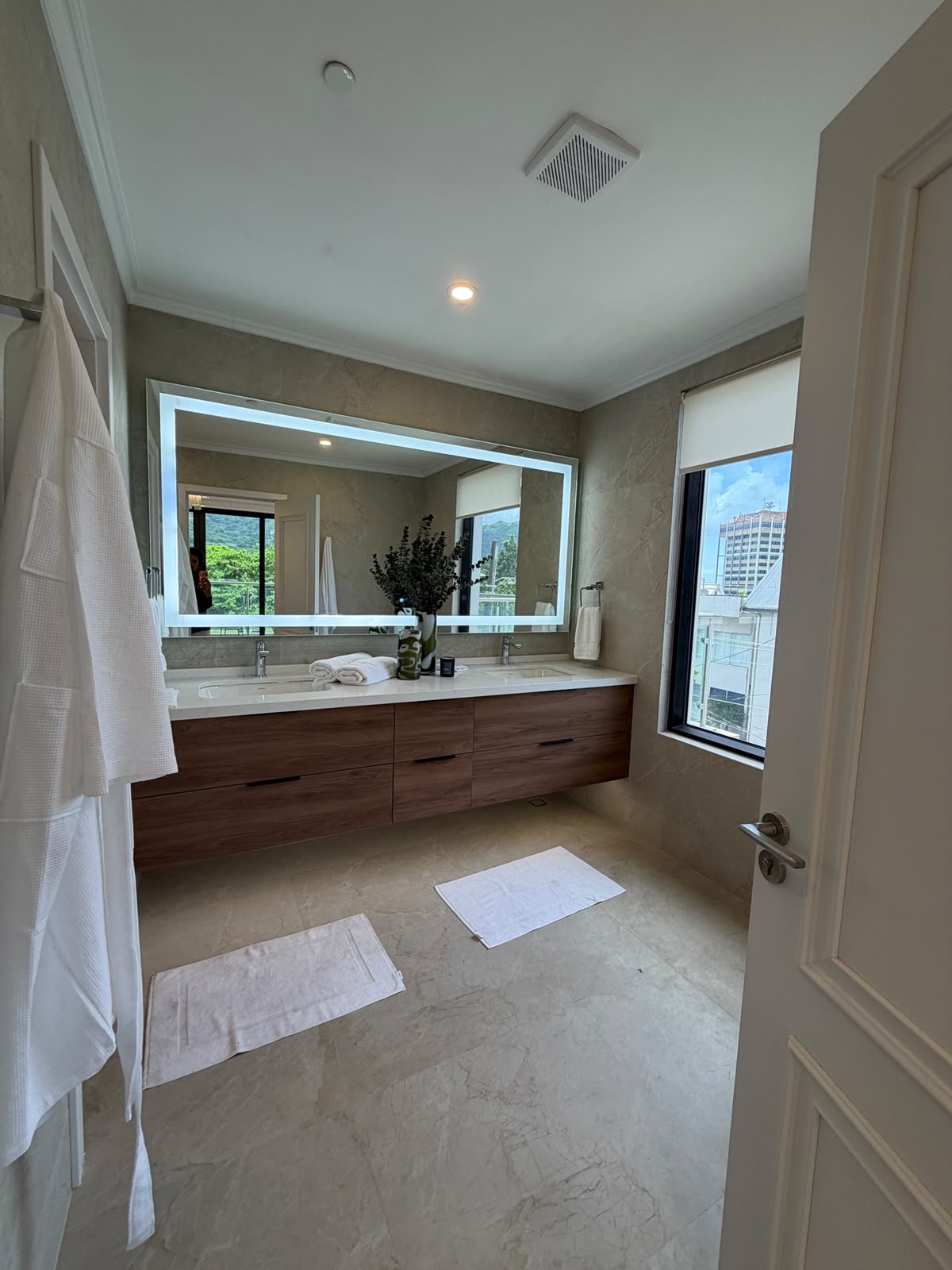 Master bathroom with double vanity